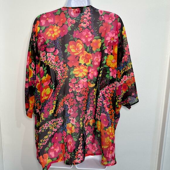 Show Me Your MuMu Jamie Tunic Dress in Fuorescent Floral Size Small, Rare, Fun - Picture 6 of 7
